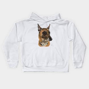 A Handsome Belgian Shepherd Dog Kids Hoodie